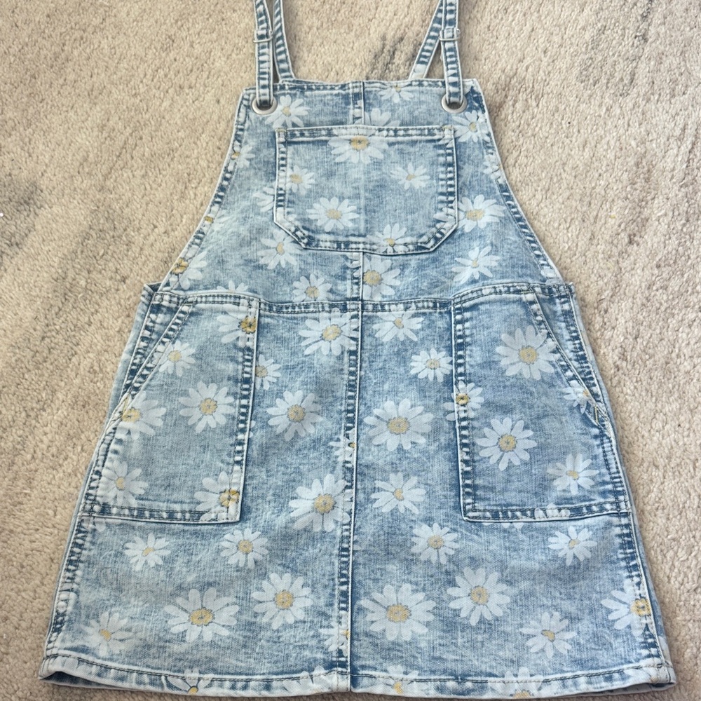 Cat & Jack Blue Floral Kids Overall Dress
